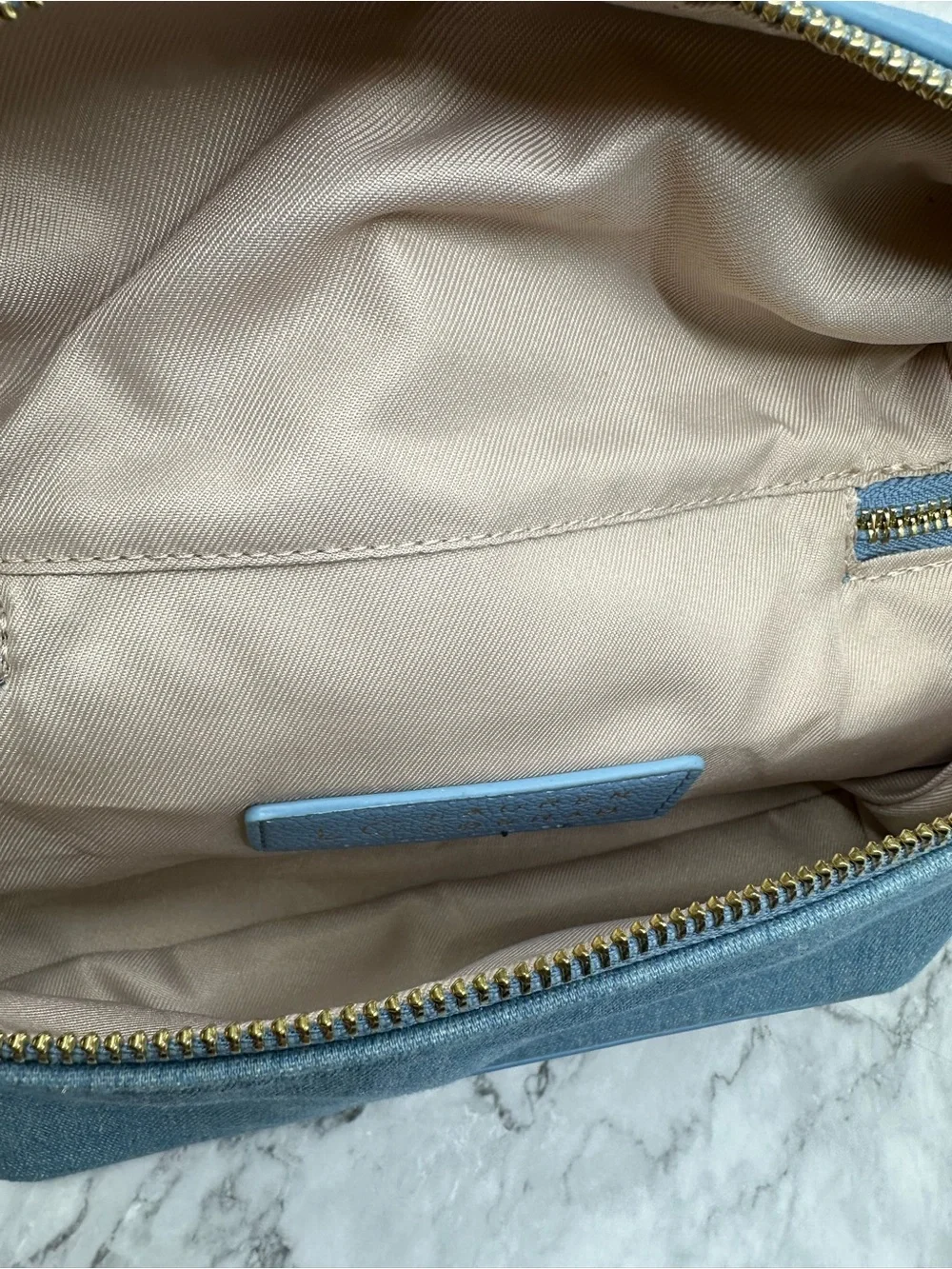 LC Lauren Conrad Light Blue Top-Handle Cosmetic Case